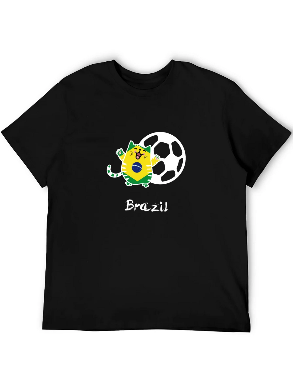 Brazil Soccer Cat Graphic Tee product image 5