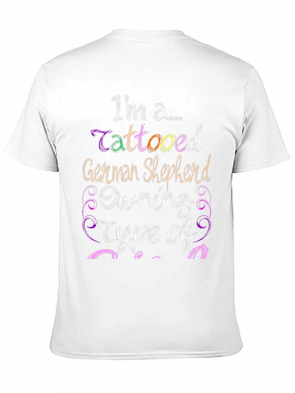 Tattooed German Shepherd Owner Black T-Shirt product image 9