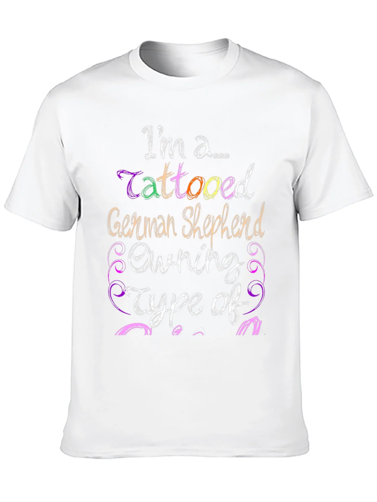 Tattooed German Shepherd Owner Black T-Shirt product image 8