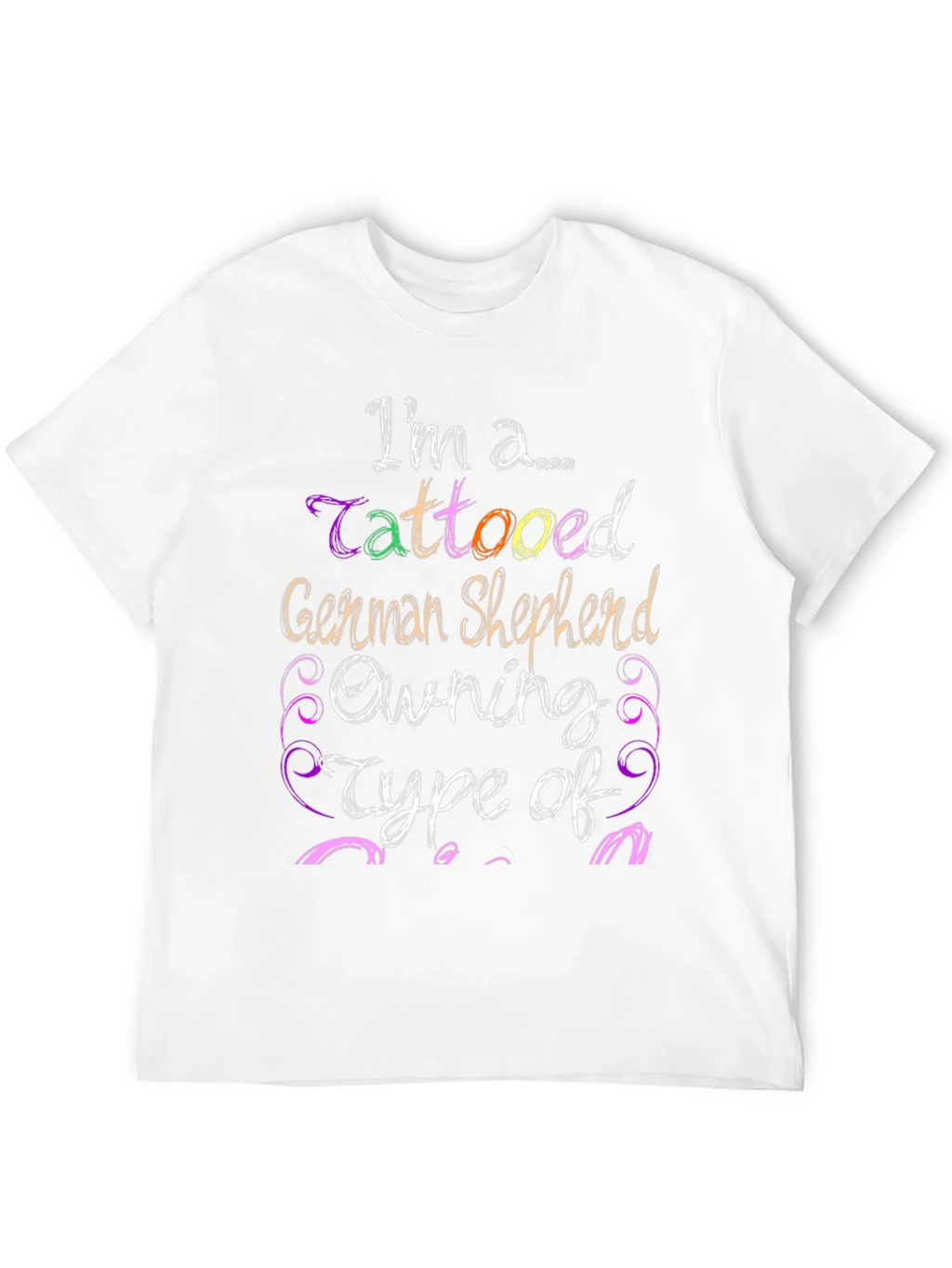 Tattooed German Shepherd Owner Black T-Shirt product image 10