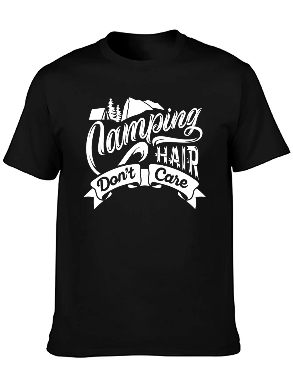 Camping Hair Dont Care Graphic Tee product image 2
