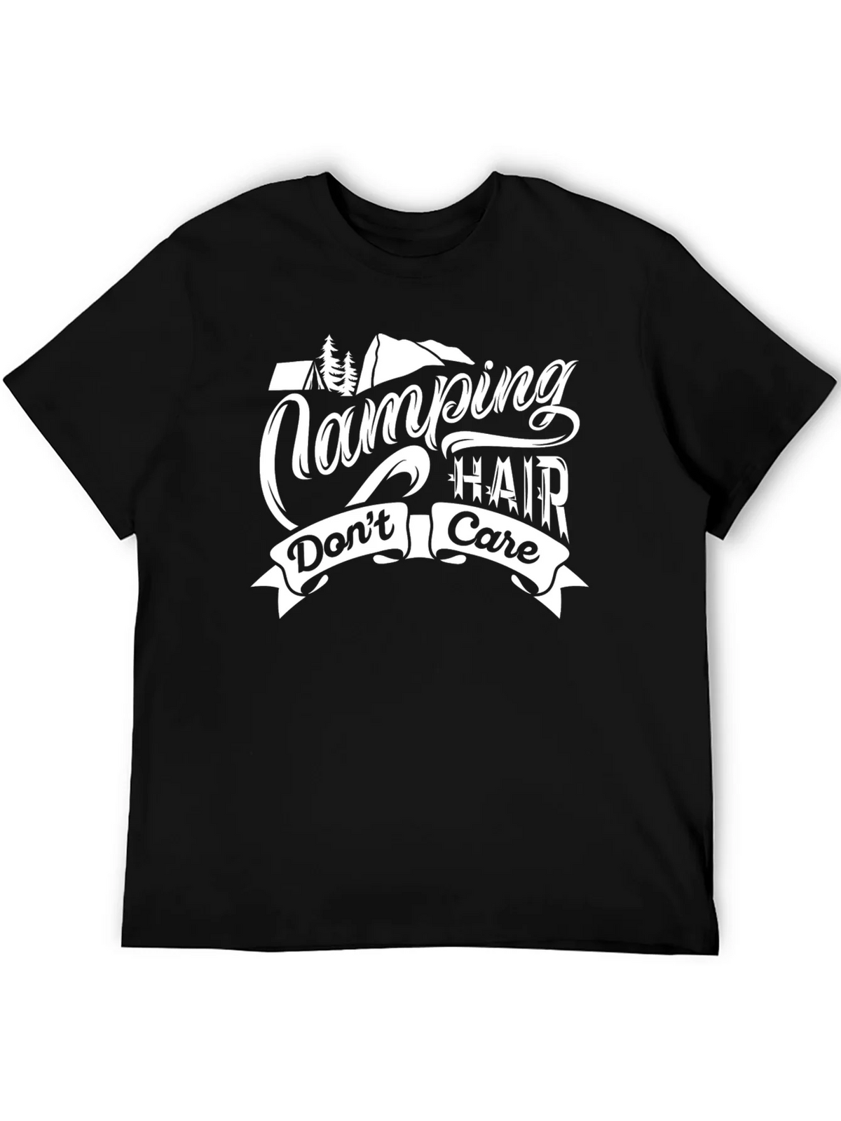 Camping Hair Dont Care Graphic Tee product image 3