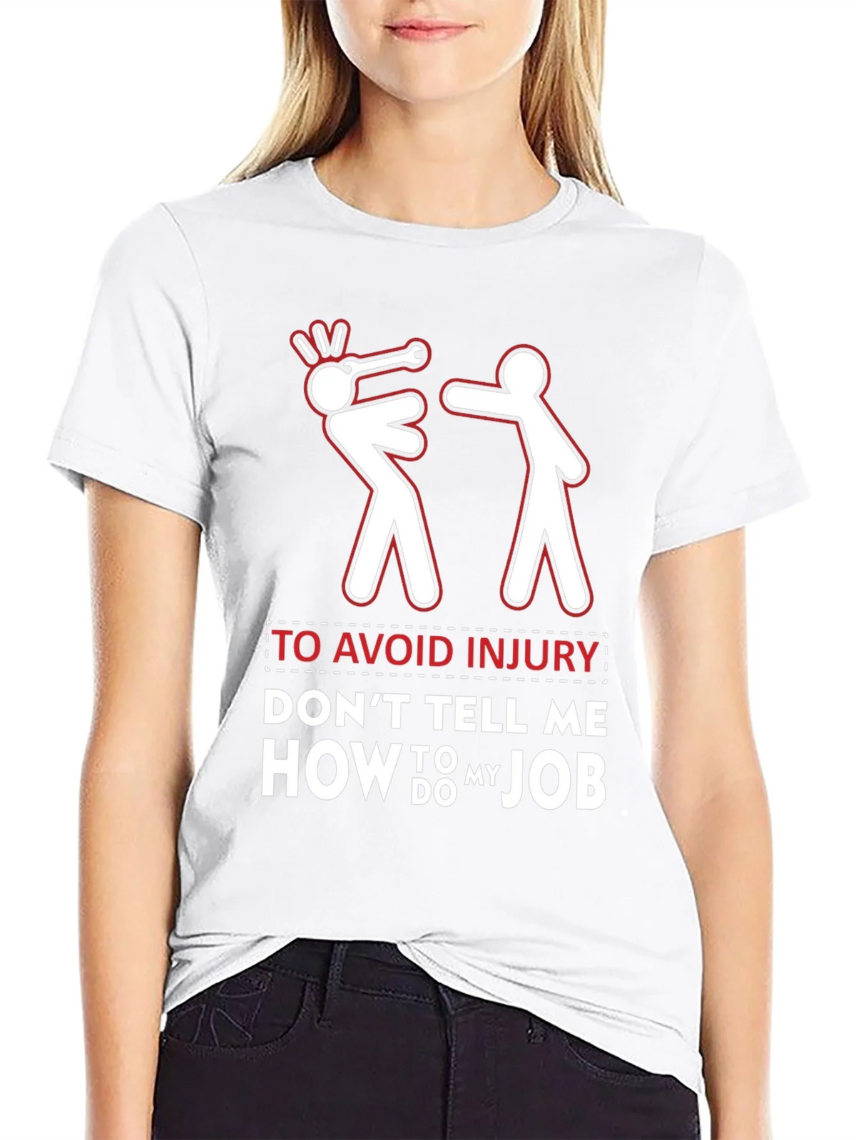 Avoid Injury Funny Job Humor Graphic Tee product image 3
