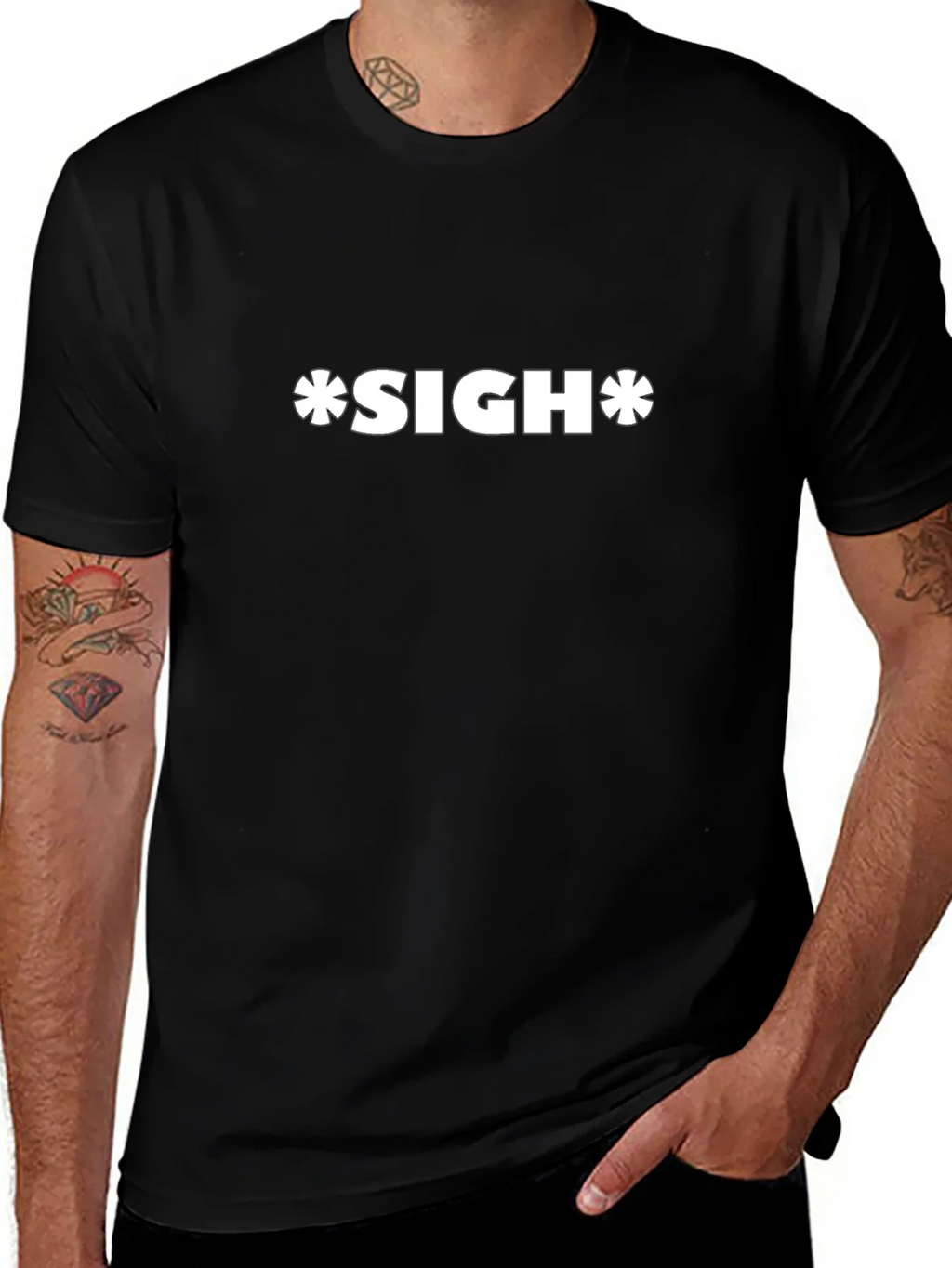 *SIGH* Graphic T-Shirt - Mens Black Tee product image 1
