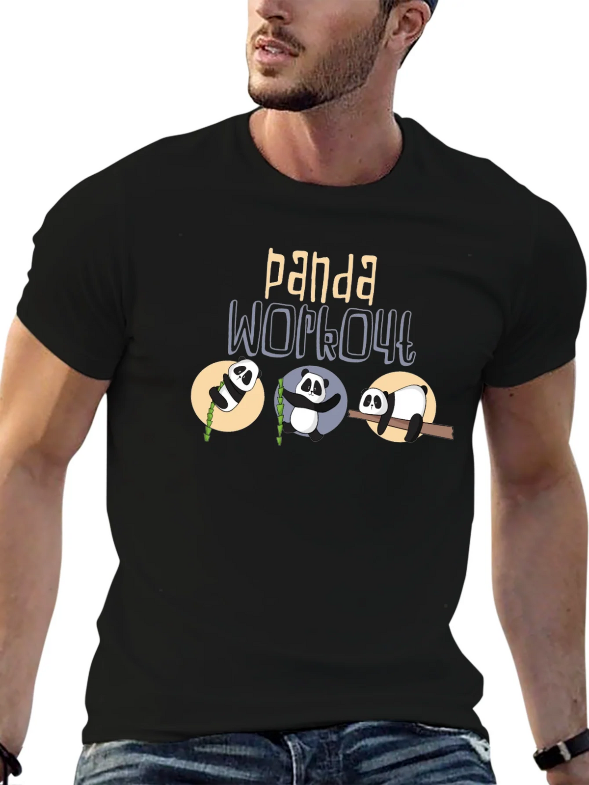 Panda Workout Graphic Tee product image 6