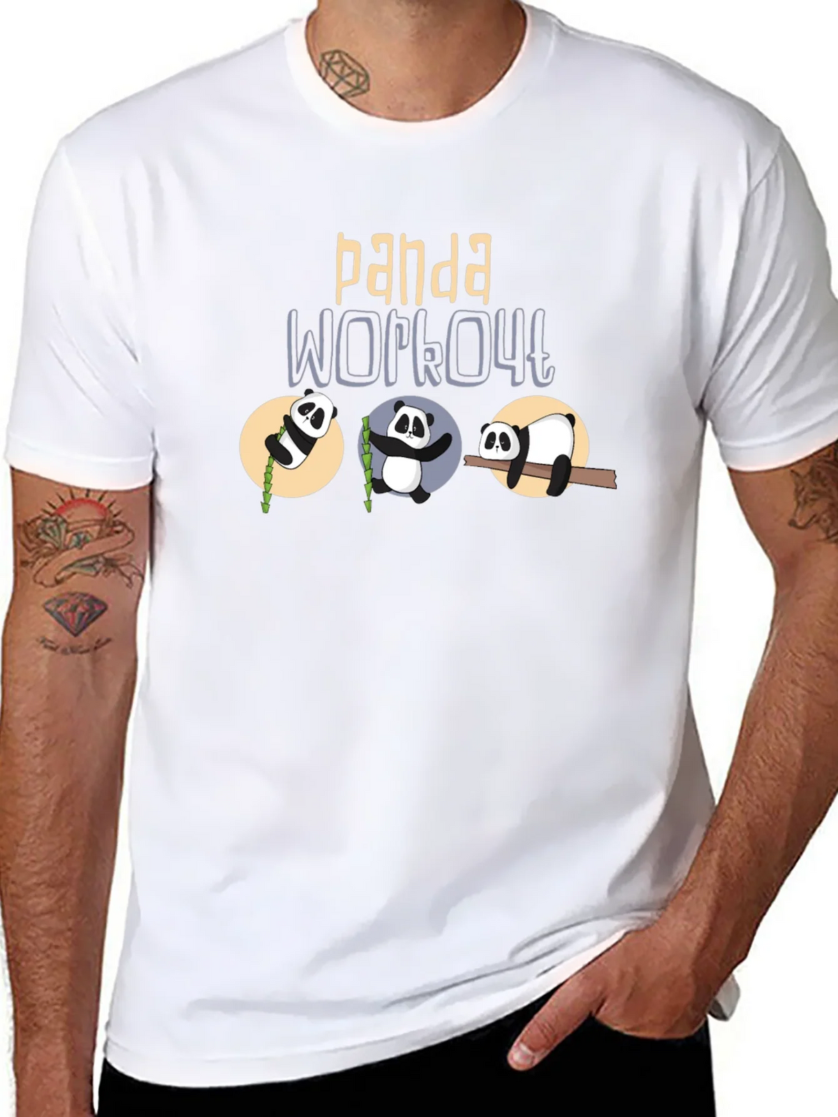 Panda Workout Graphic Tee product image 7