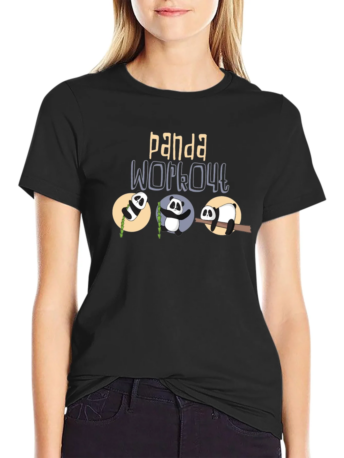 Panda Workout Graphic Tee product image 2