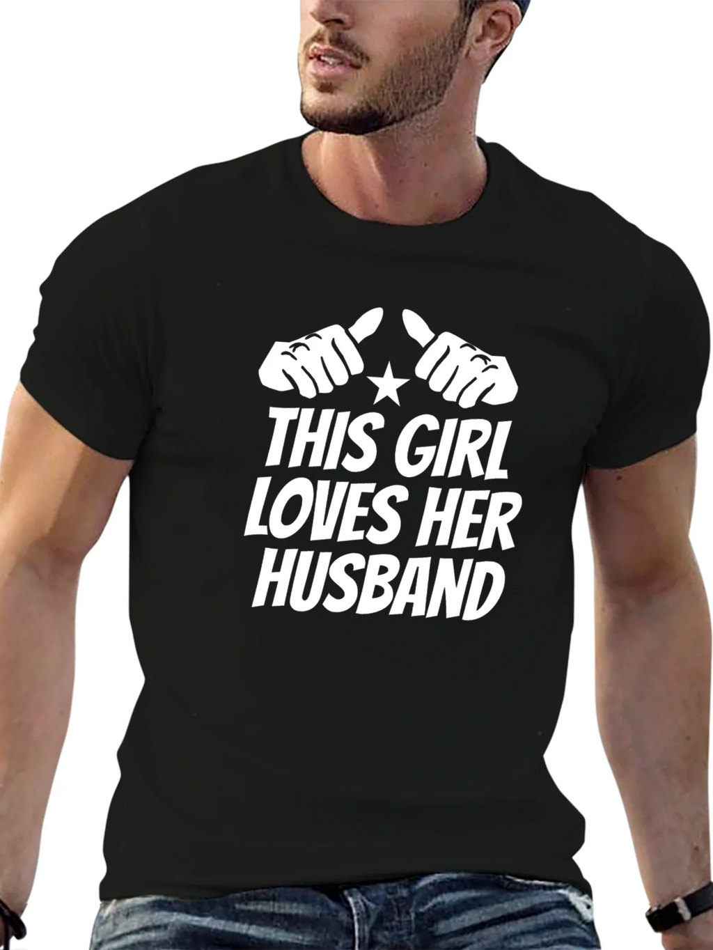 This Girl Loves Her Husband T-Shirt product image 6