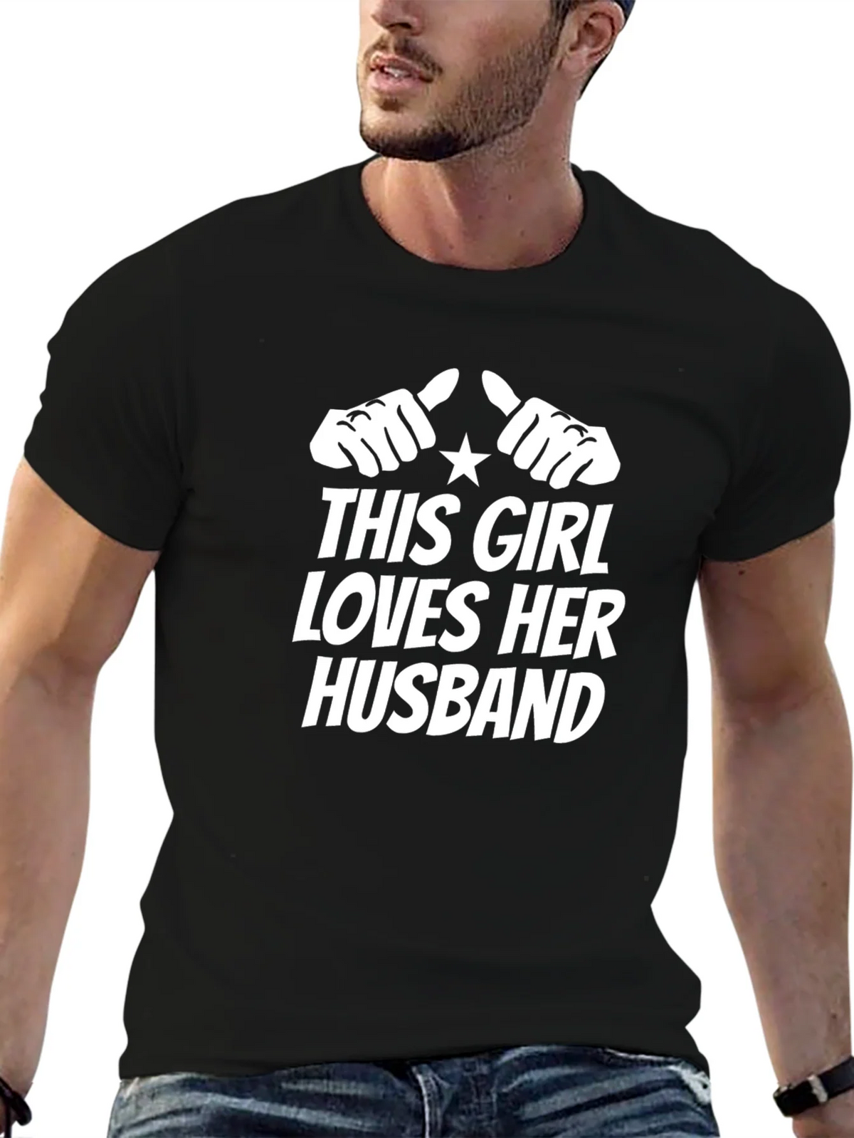 This Girl Loves Her Husband T-Shirt product image 6