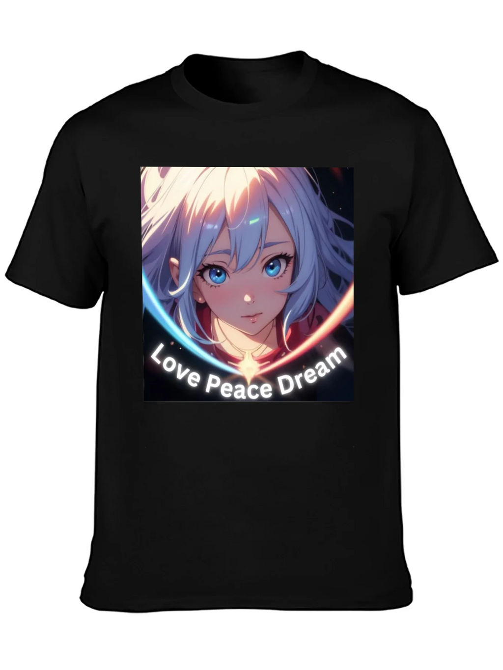 Anime Girl Love Peace Dream Graphic T-Shirt product image 3