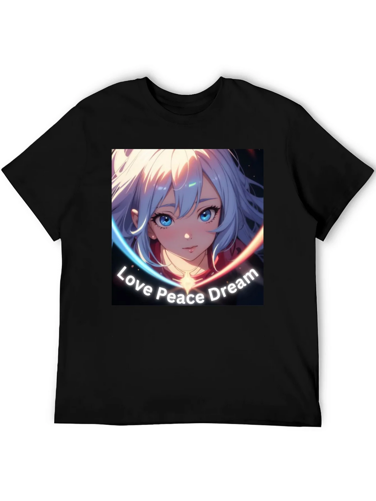 Anime Girl Love Peace Dream Graphic T-Shirt product image 5