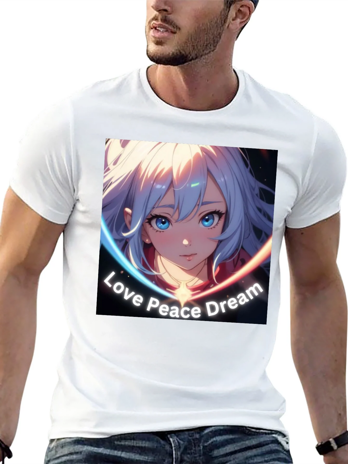 Anime Girl Love Peace Dream Graphic T-Shirt product image 12