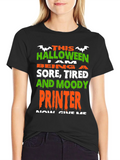Halloween Printer T-Shirt product image 1