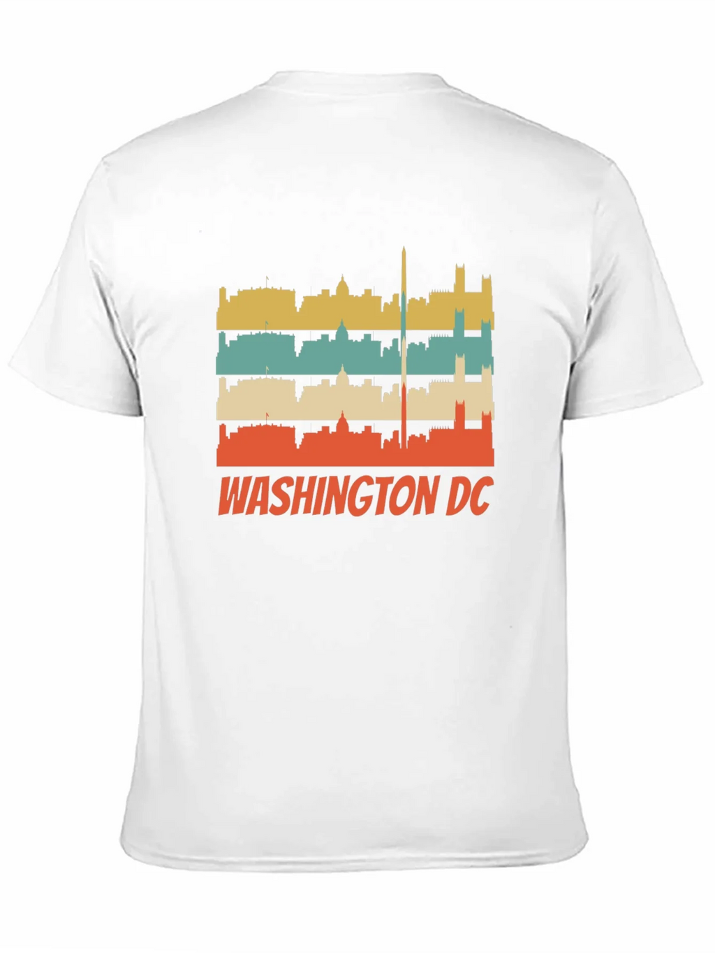 Retro Washington DC Skyline Black T-Shirt product image 7