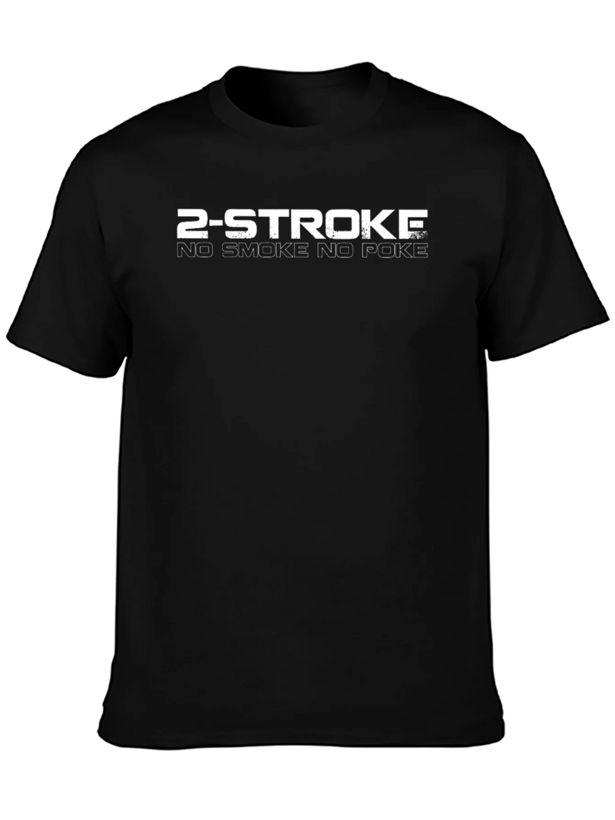 2-Stroke No Smoke No Poke Black Graphic Tee product image 3