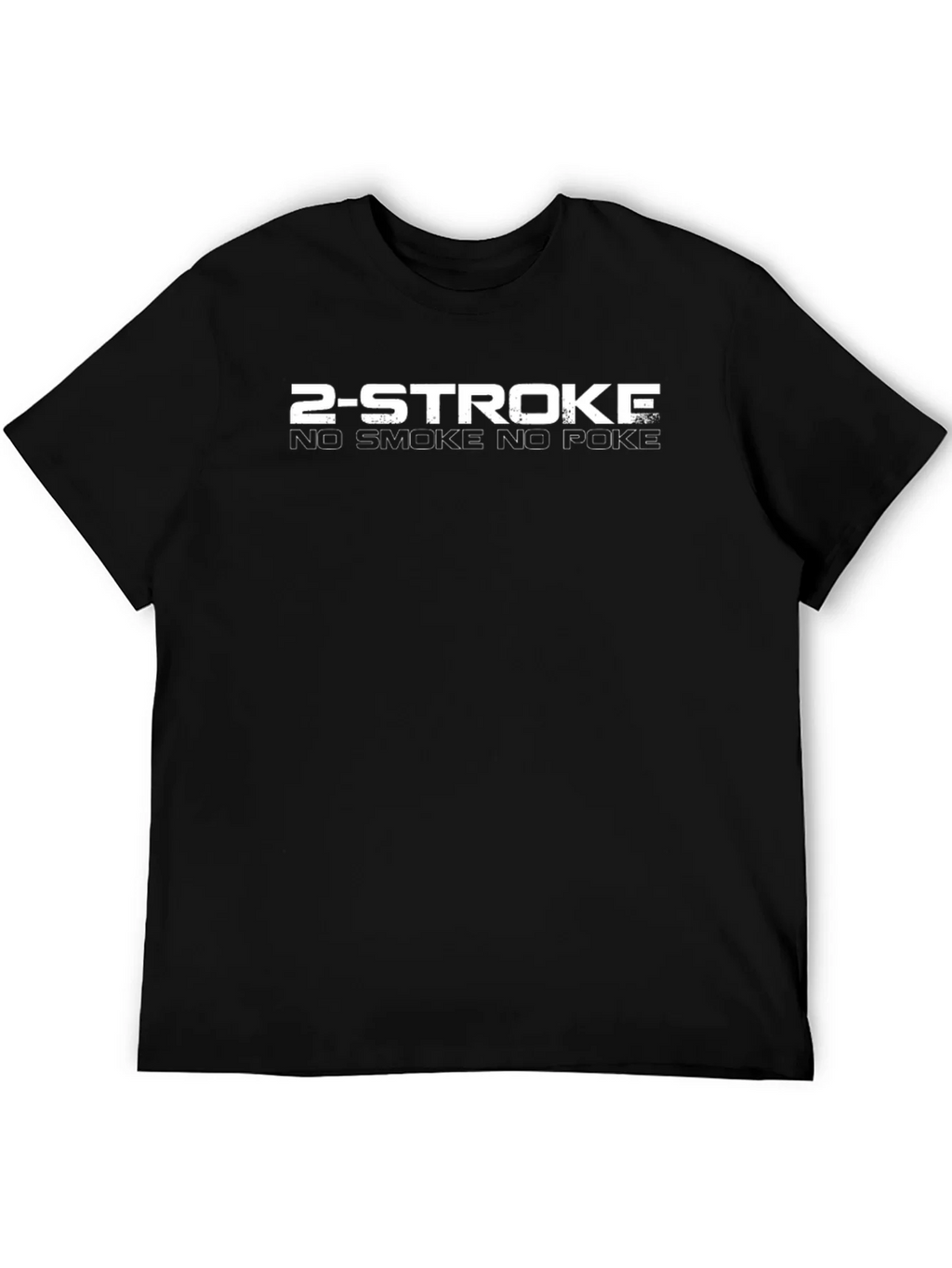 2-Stroke No Smoke No Poke Black Graphic Tee product image 5