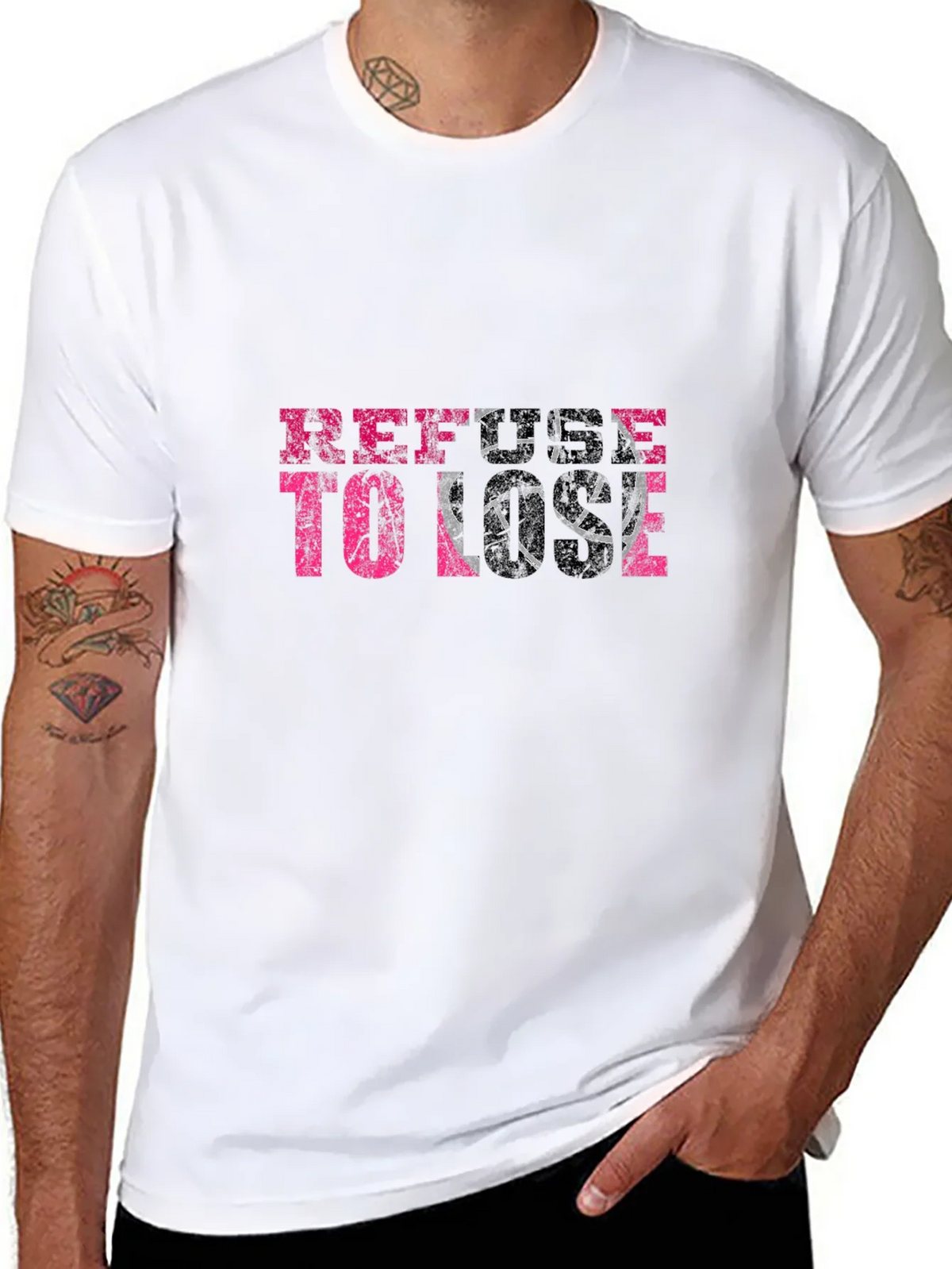 Refuse To Lose Graphic Tee - Black T-Shirt product image 1
