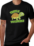 Turtle Whisperer Graphic Tee - Black Cotton Blend product image 1