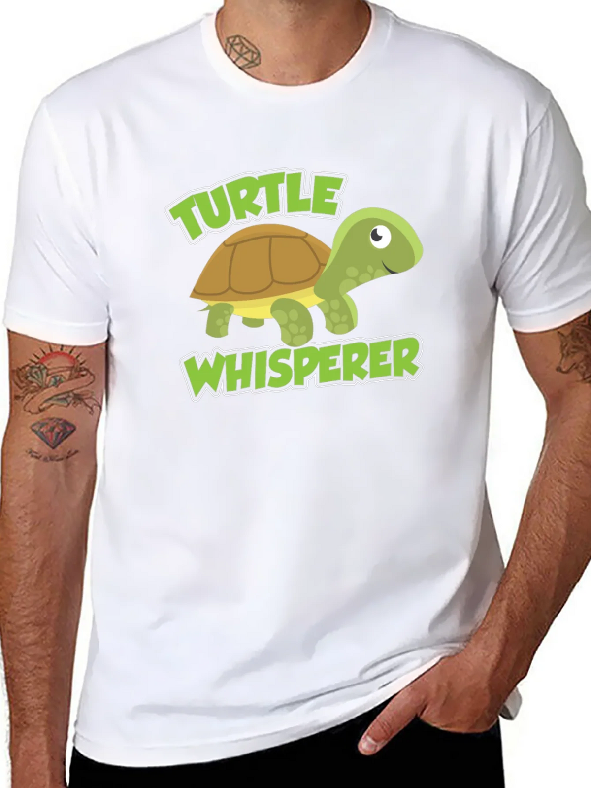 Turtle Whisperer Graphic Tee - Black Cotton Blend product image 5