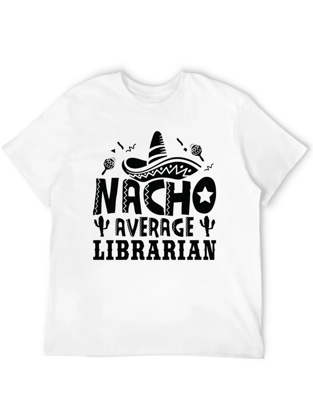 Nacho Average Librarian Black T-Shirt product image 3