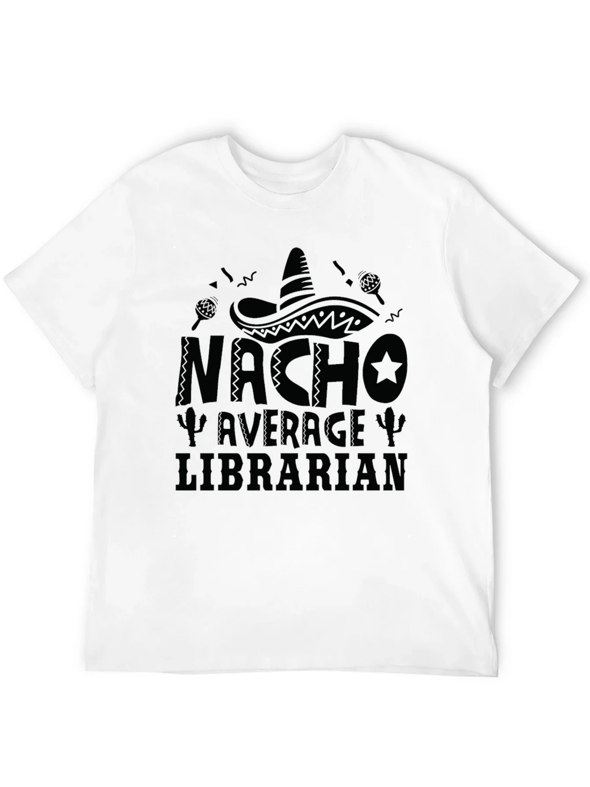 Nacho Average Librarian Black T-Shirt product image 3