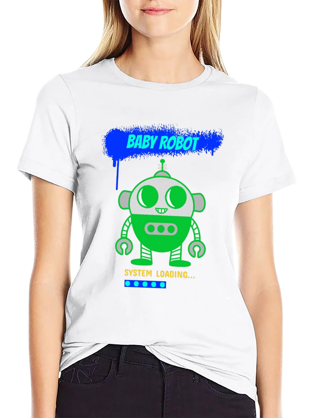 Baby Robot System Loading Graphic Tee product image 3