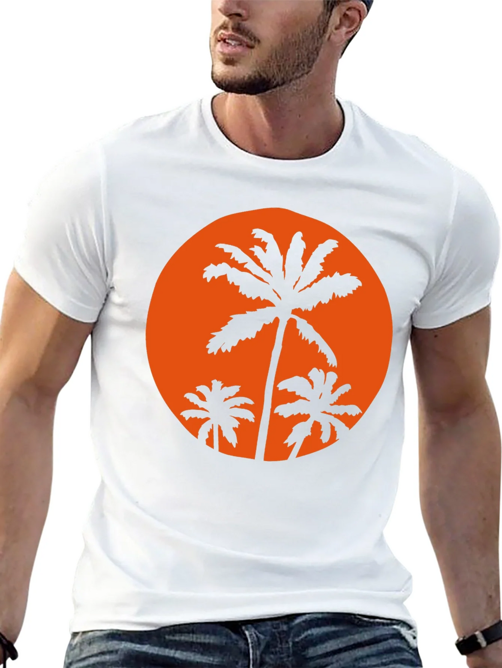 Sunset Palm Tee - Black Graphic T-Shirt product image 12
