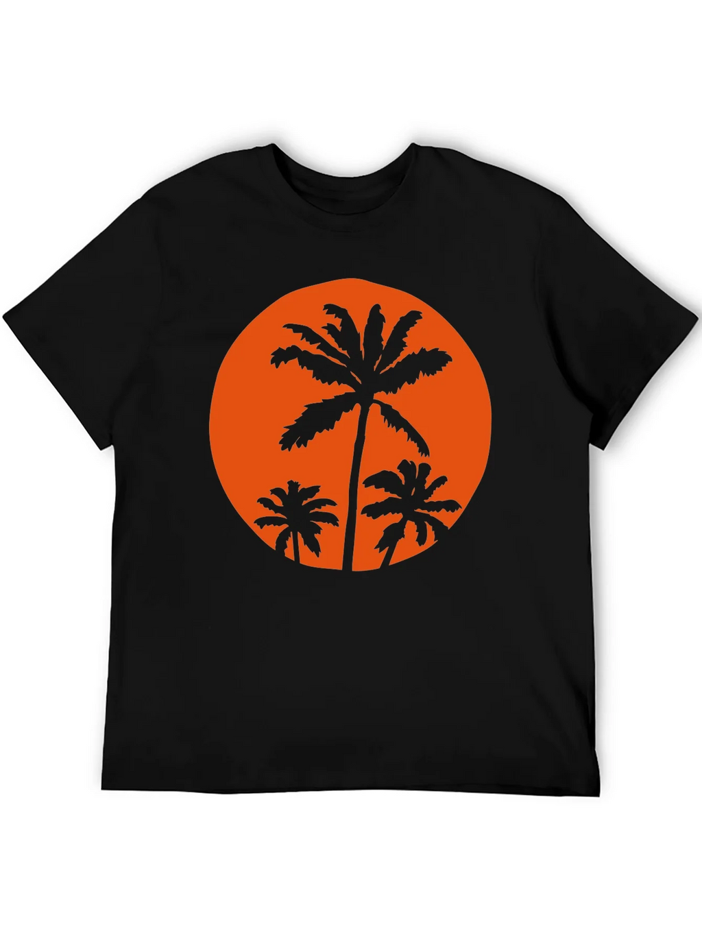 Sunset Palm Tee - Black Graphic T-Shirt product image 5
