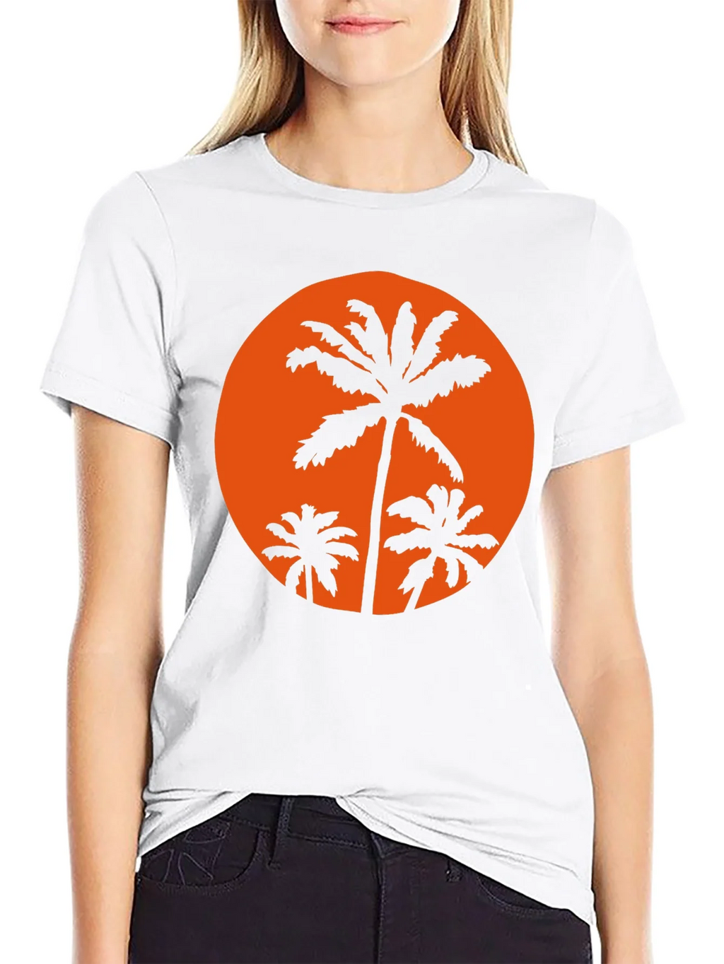 Sunset Palm Tee - Black Graphic T-Shirt product image 8