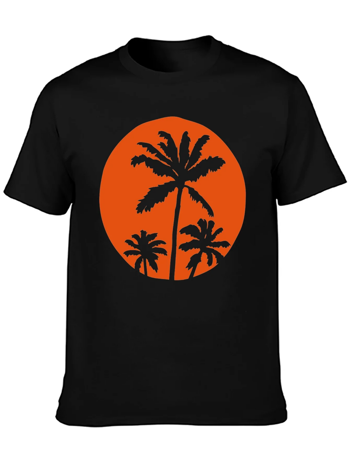 Sunset Palm Tee - Black Graphic T-Shirt product image 3