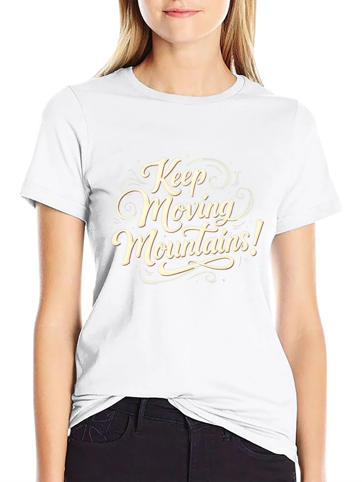 Keep Moving Mountains Graphic Tee - Motivational Shirt product image 1