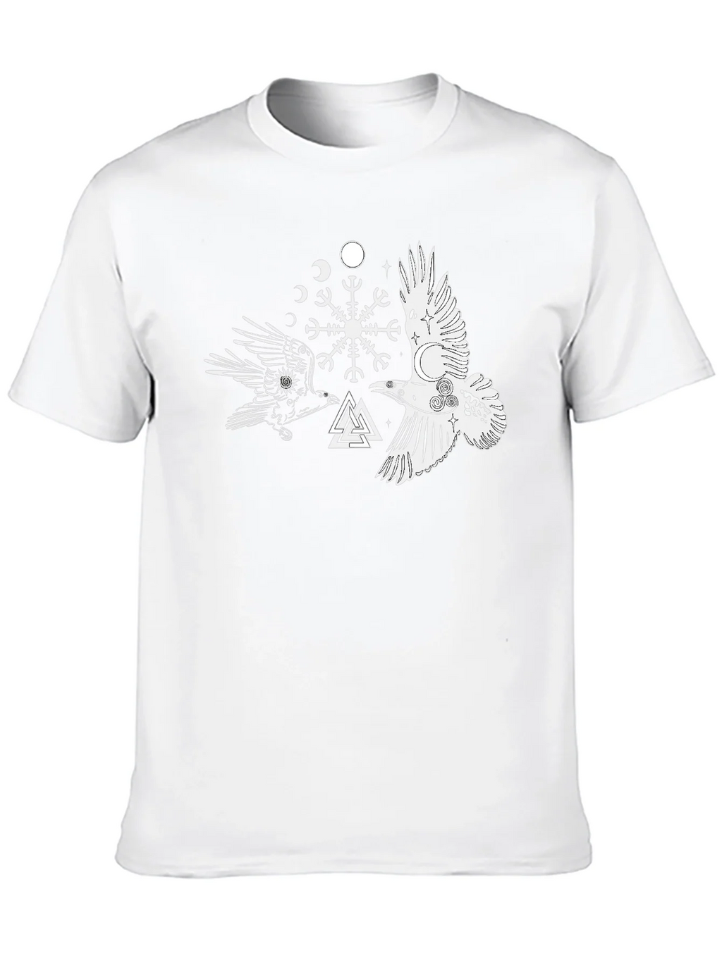Raven & Valknut Graphic Tee - Viking Norse Pagan Shirt product image 9