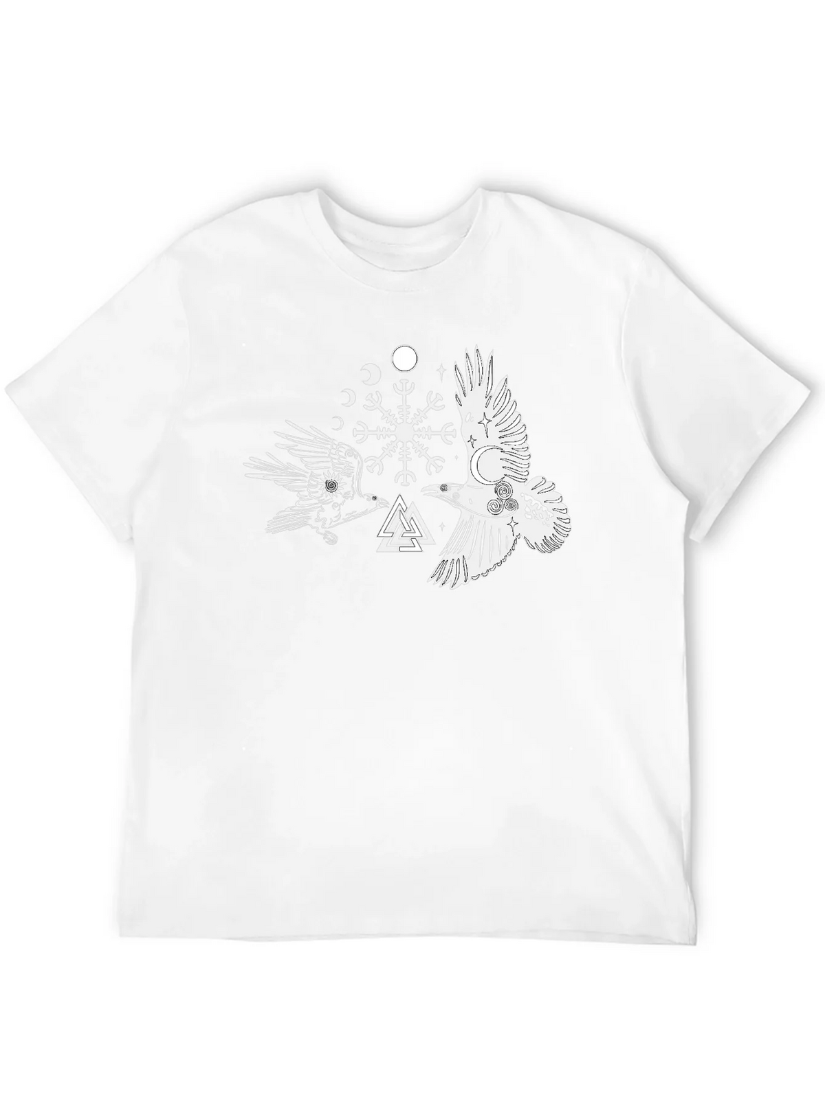 Raven & Valknut Graphic Tee - Viking Norse Pagan Shirt product image 10