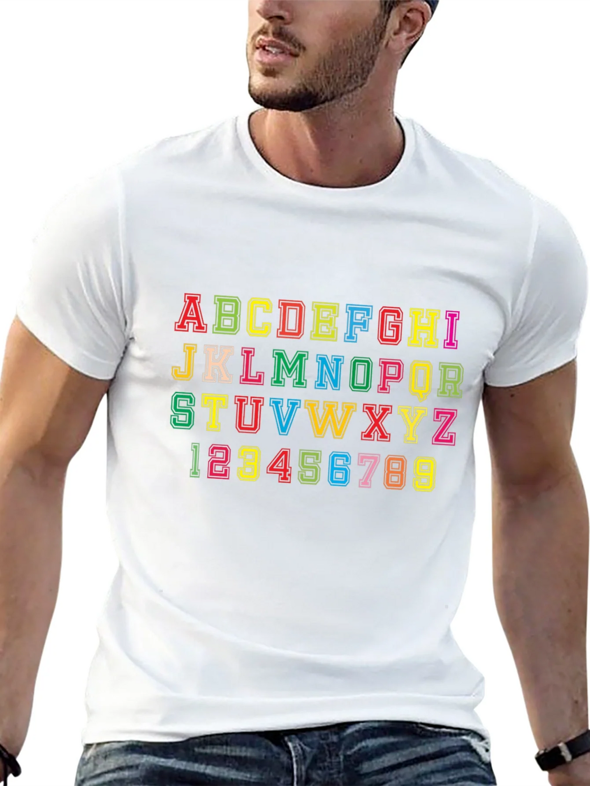 Alphabet & Numbers Graphic Tee - Fun Design! product image 12
