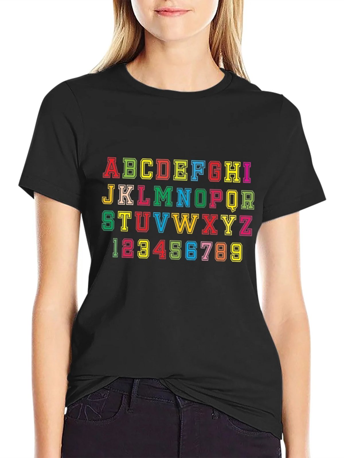 Alphabet & Numbers Graphic Tee - Fun Design! product image 2