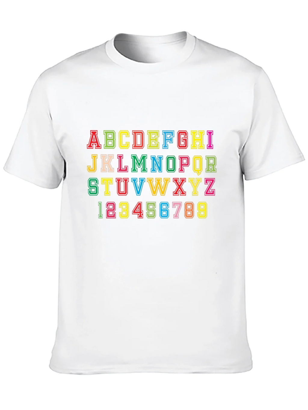 Alphabet & Numbers Graphic Tee - Fun Design! product image 9