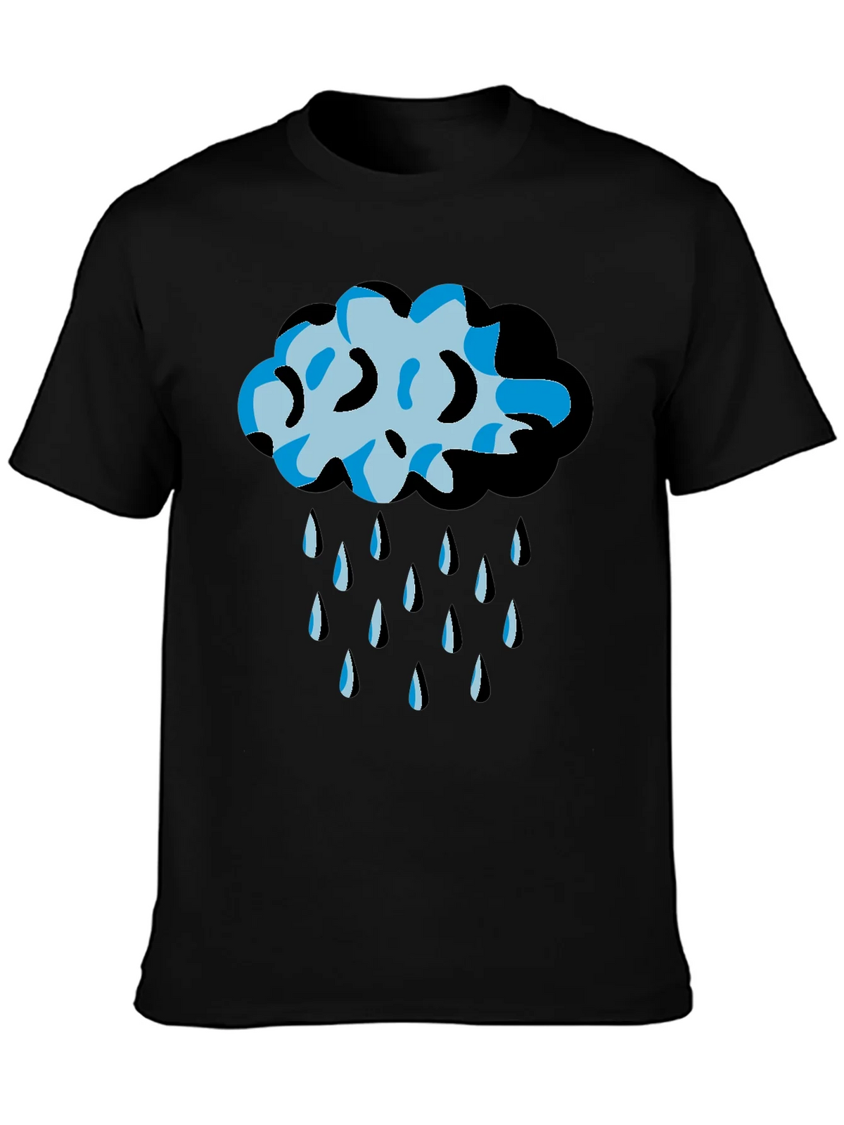 Rain Cloud Graphic Tee - Black Unisex T-Shirt product image 3
