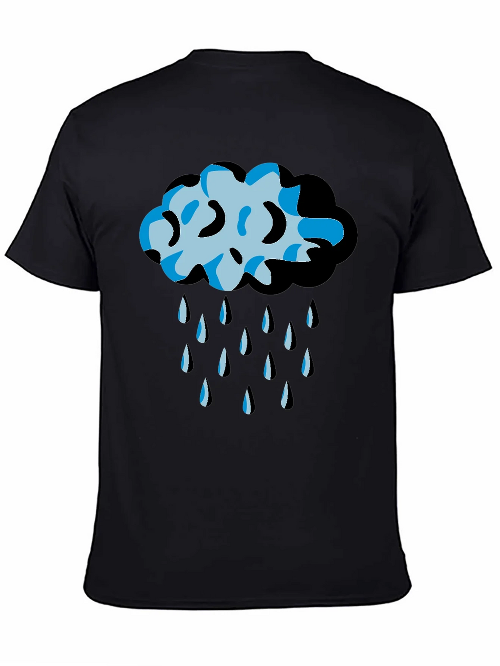 Rain Cloud Graphic Tee - Black Unisex T-Shirt product image 4
