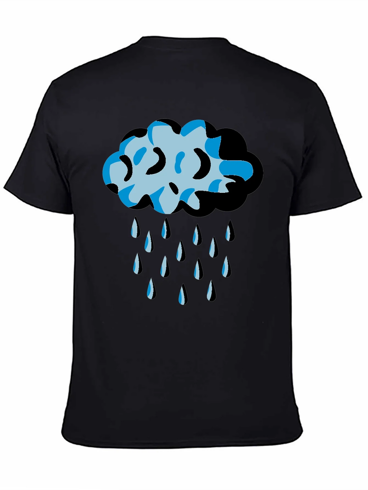 Rain Cloud Graphic Tee - Black Unisex T-Shirt product image 4