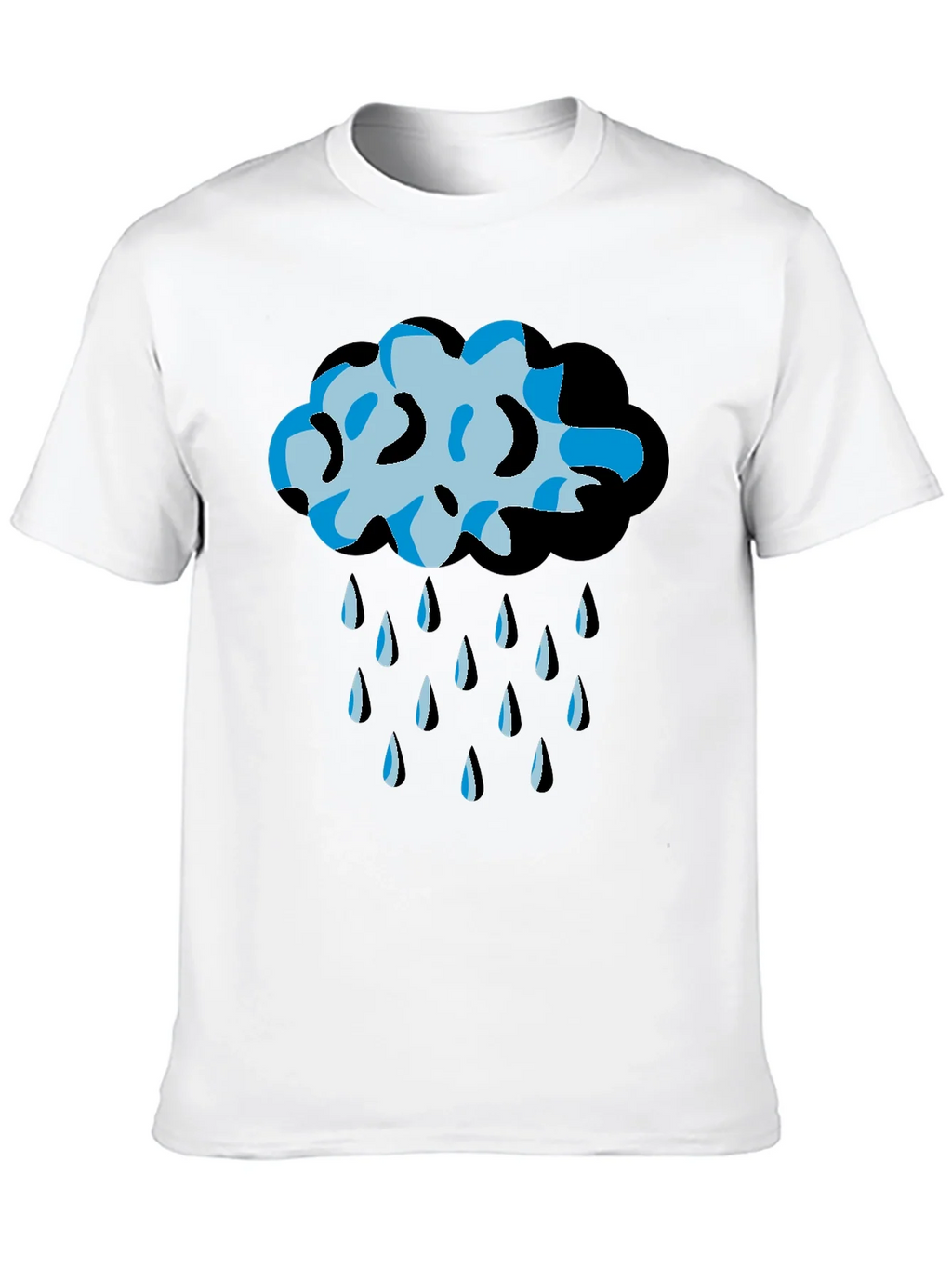 Rain Cloud Graphic Tee - Black Unisex T-Shirt product image 9