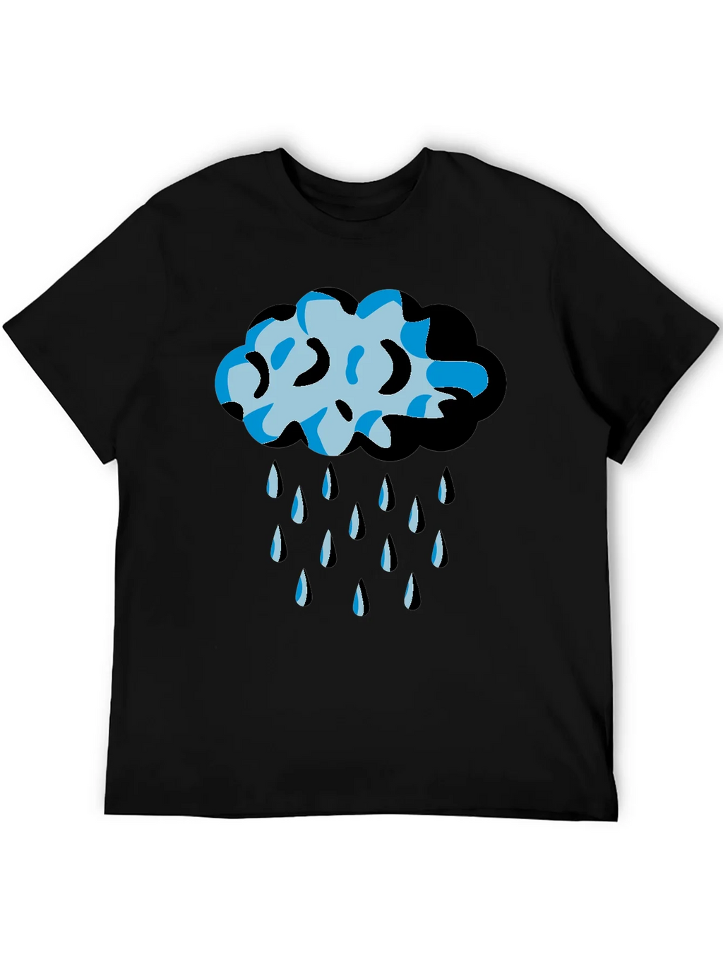 Rain Cloud Graphic Tee - Black Unisex T-Shirt product image 5