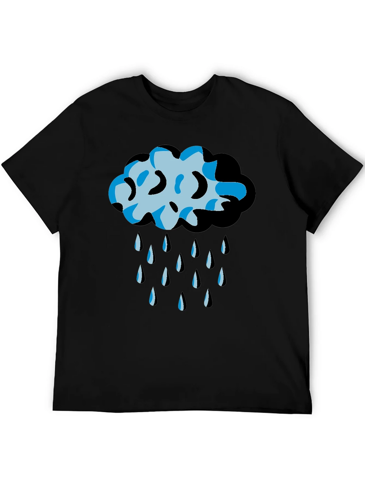 Rain Cloud Graphic Tee - Black Unisex T-Shirt product image 5