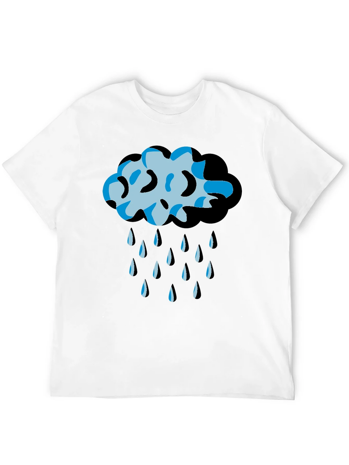 Rain Cloud Graphic Tee - Black Unisex T-Shirt product image 11