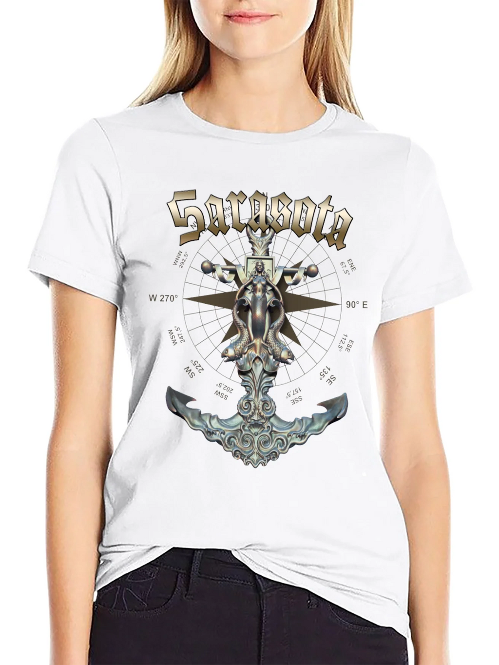 Sarasota Compass Anchor Graphic T-Shirt product image 7