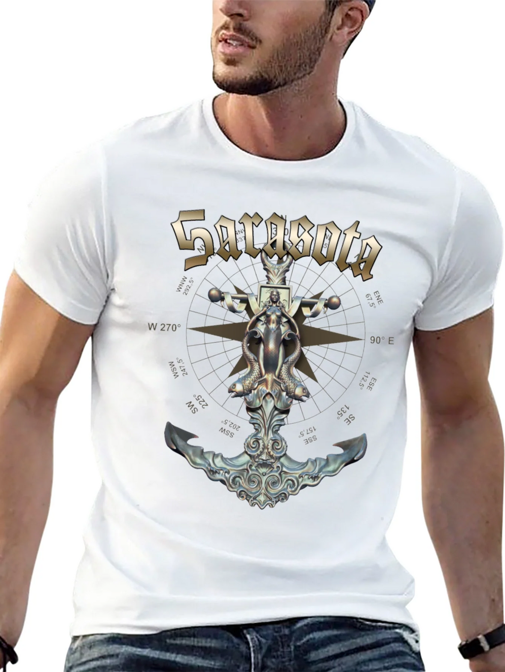 Sarasota Compass Anchor Graphic T-Shirt product image 10