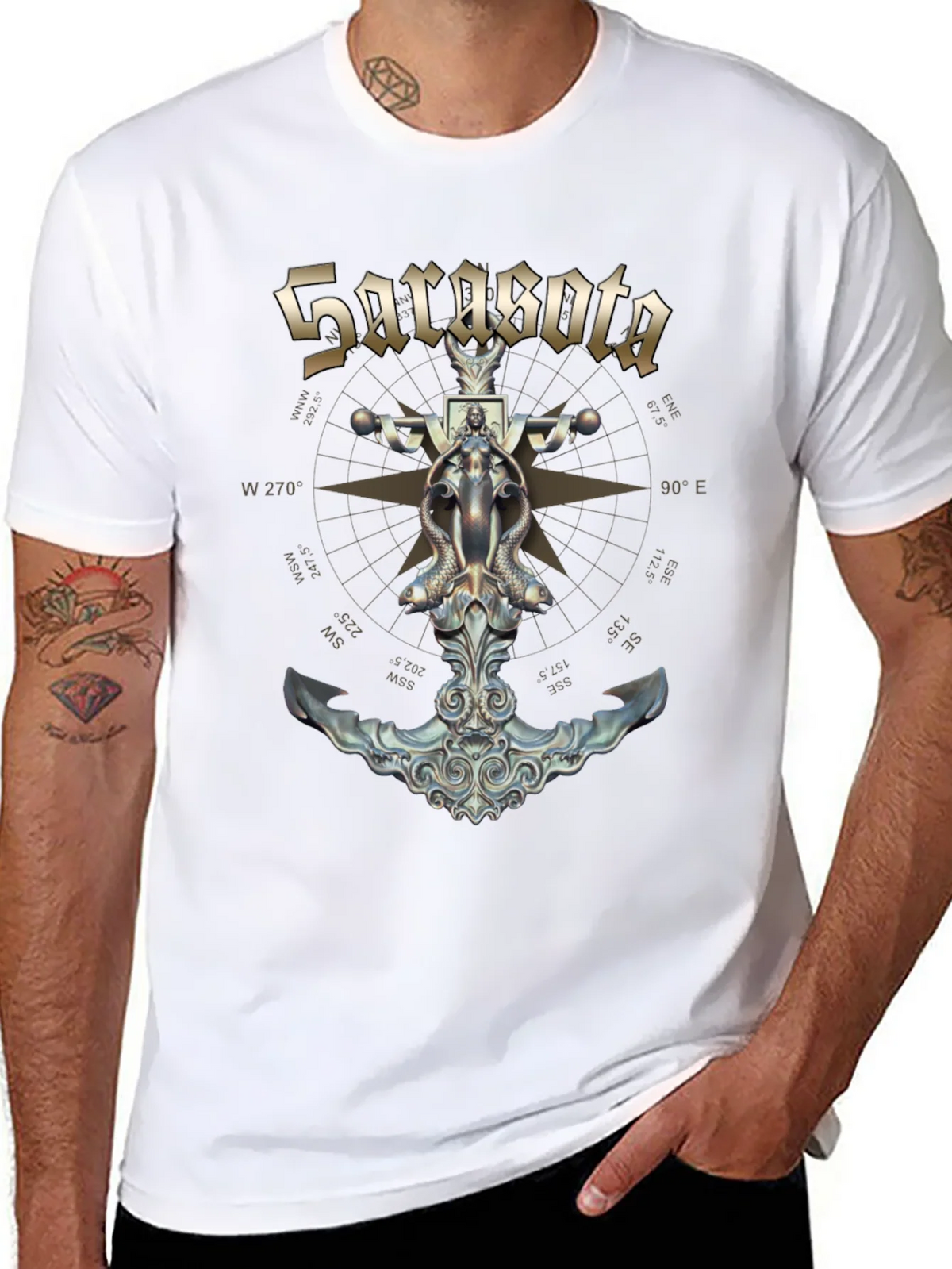 Sarasota Compass Anchor Graphic T-Shirt product image 6