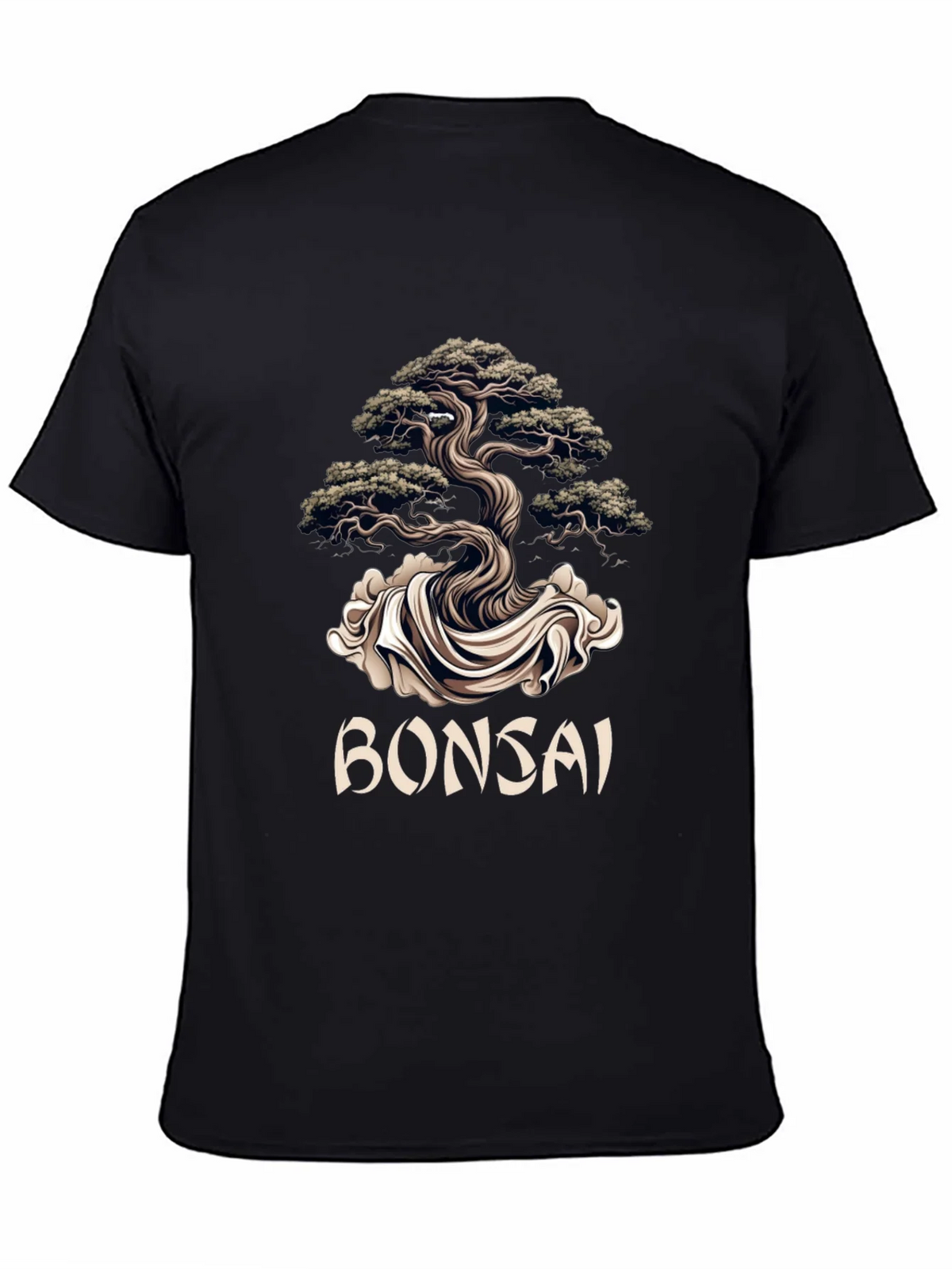 Bonsai Tree Graphic Tee - Artistic Black T-Shirt product image 4