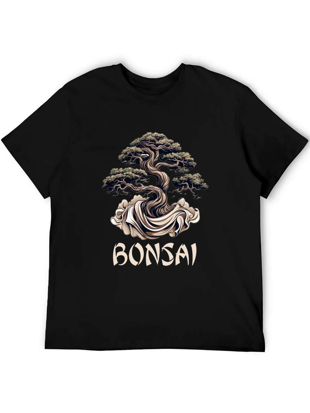 Bonsai Tree Graphic Tee - Artistic Black T-Shirt product image 5