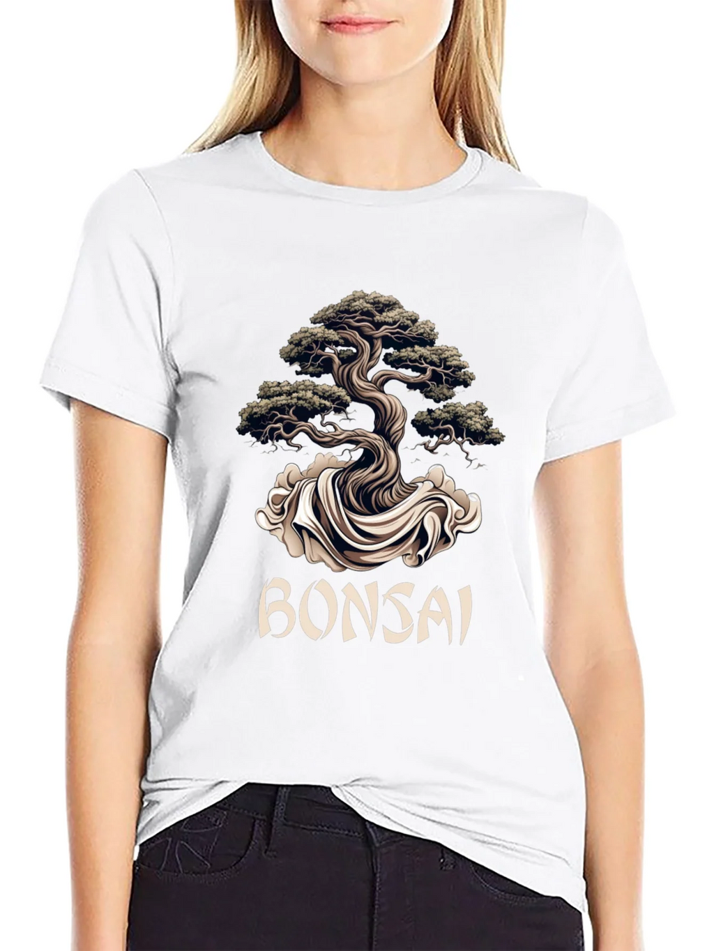 Bonsai Tree Graphic Tee - Artistic Black T-Shirt product image 8