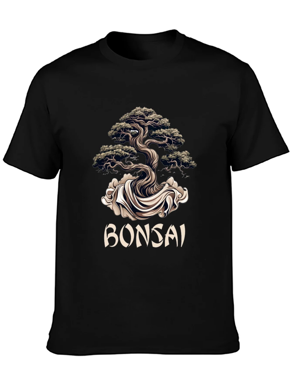 Bonsai Tree Graphic Tee - Artistic Black T-Shirt product image 3